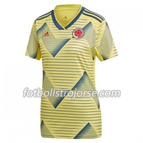 Colombia Matchtröjor Dam Hemma Fotbollströja Copa América 2019 Kortärmad